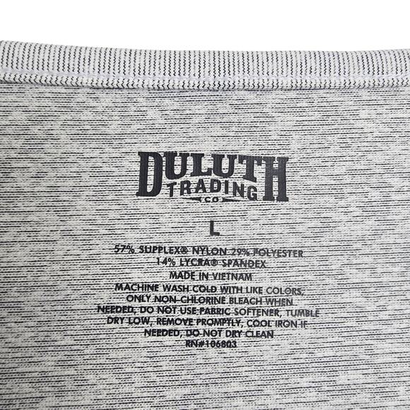 Duluth Trading Dress Knee Length Dress Scoop Neck Dress L Gray NoGa UPF 50 - Picture 7 of 8